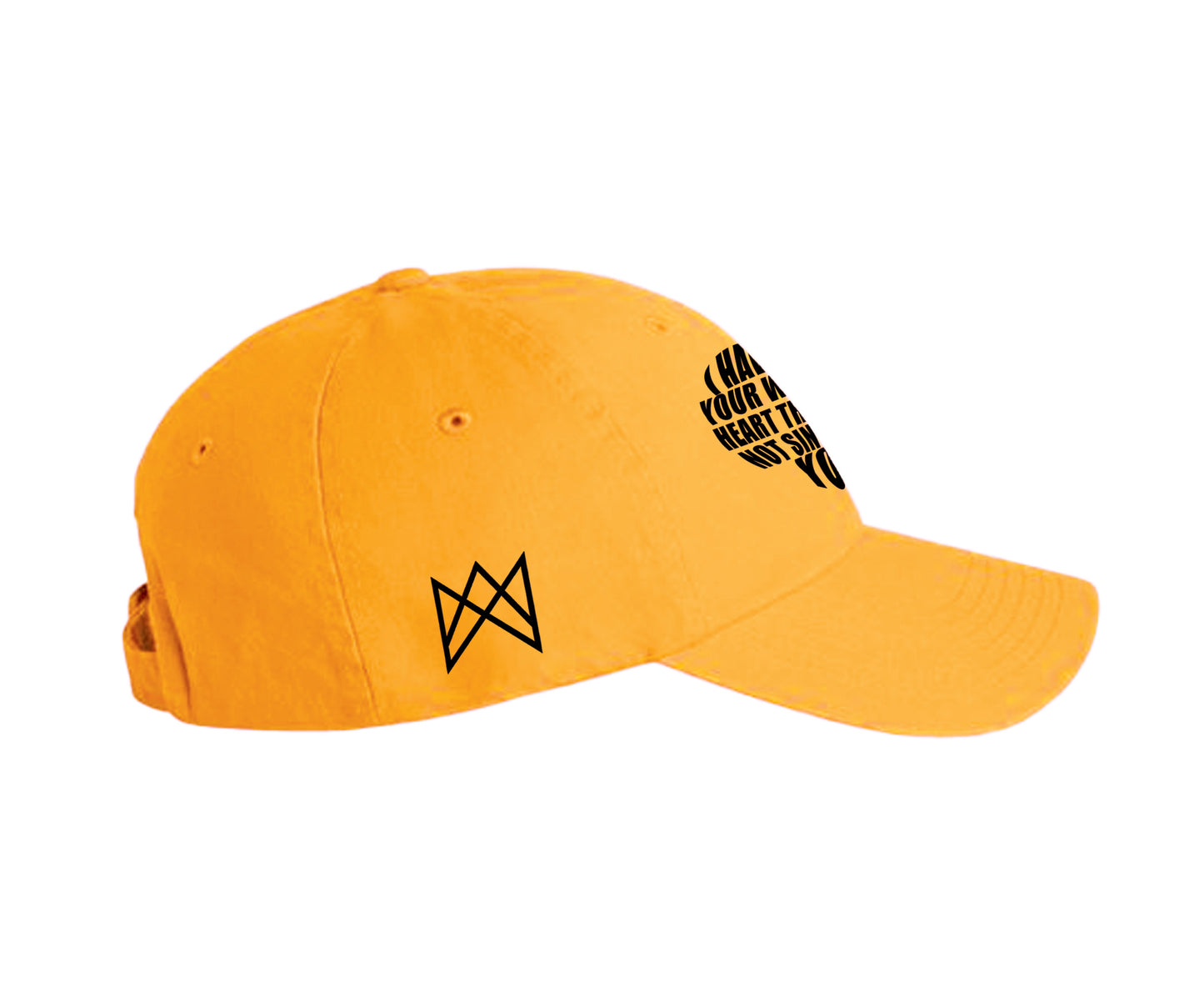 Gold Maldos Hat With Black Heart