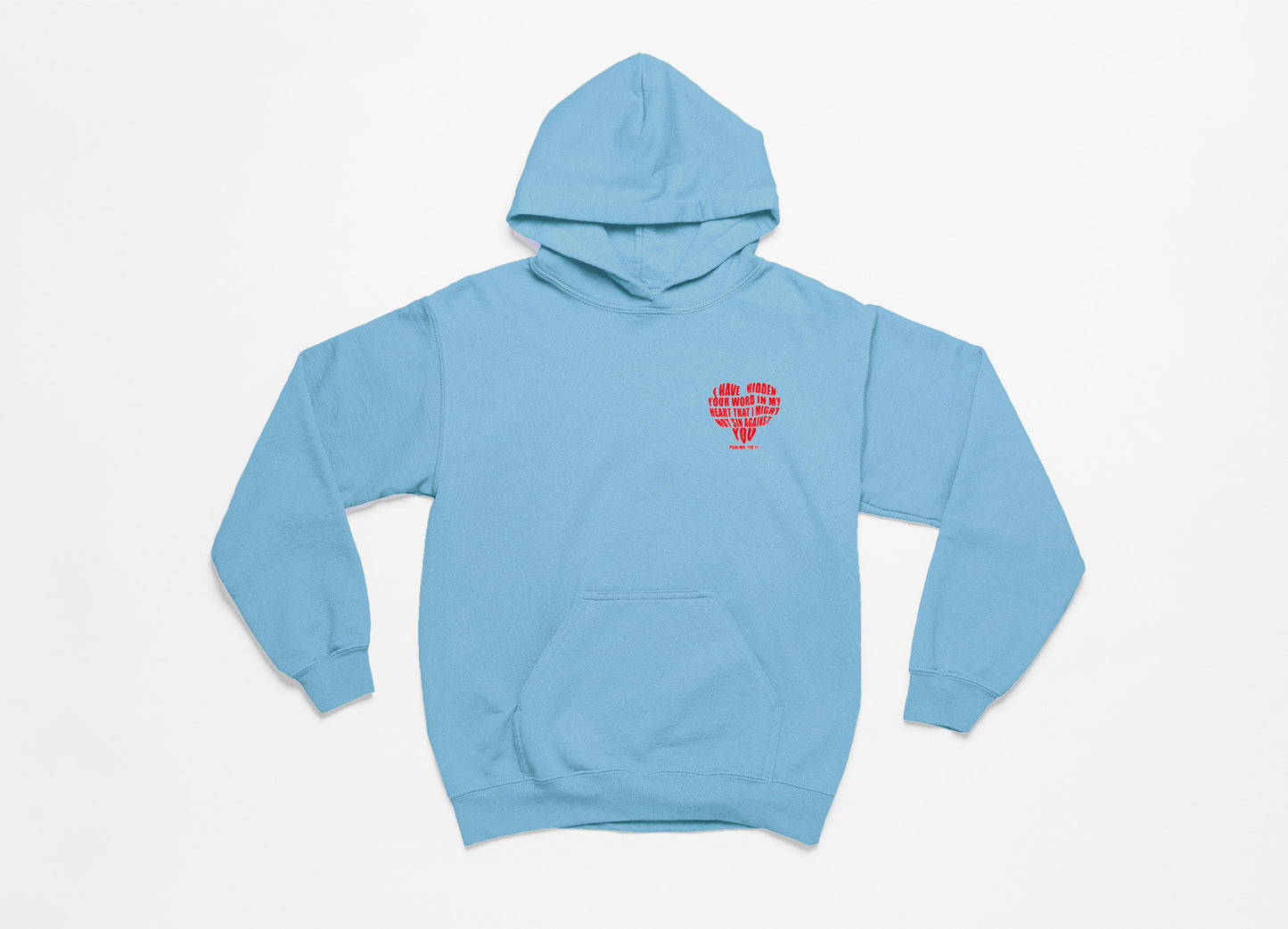 Spring Collection Psalms 119 Red Heart Hoodie