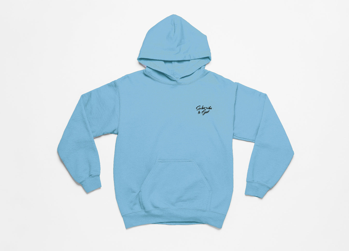Spring Collection Pocket Size black Subscribe To God Hoodie