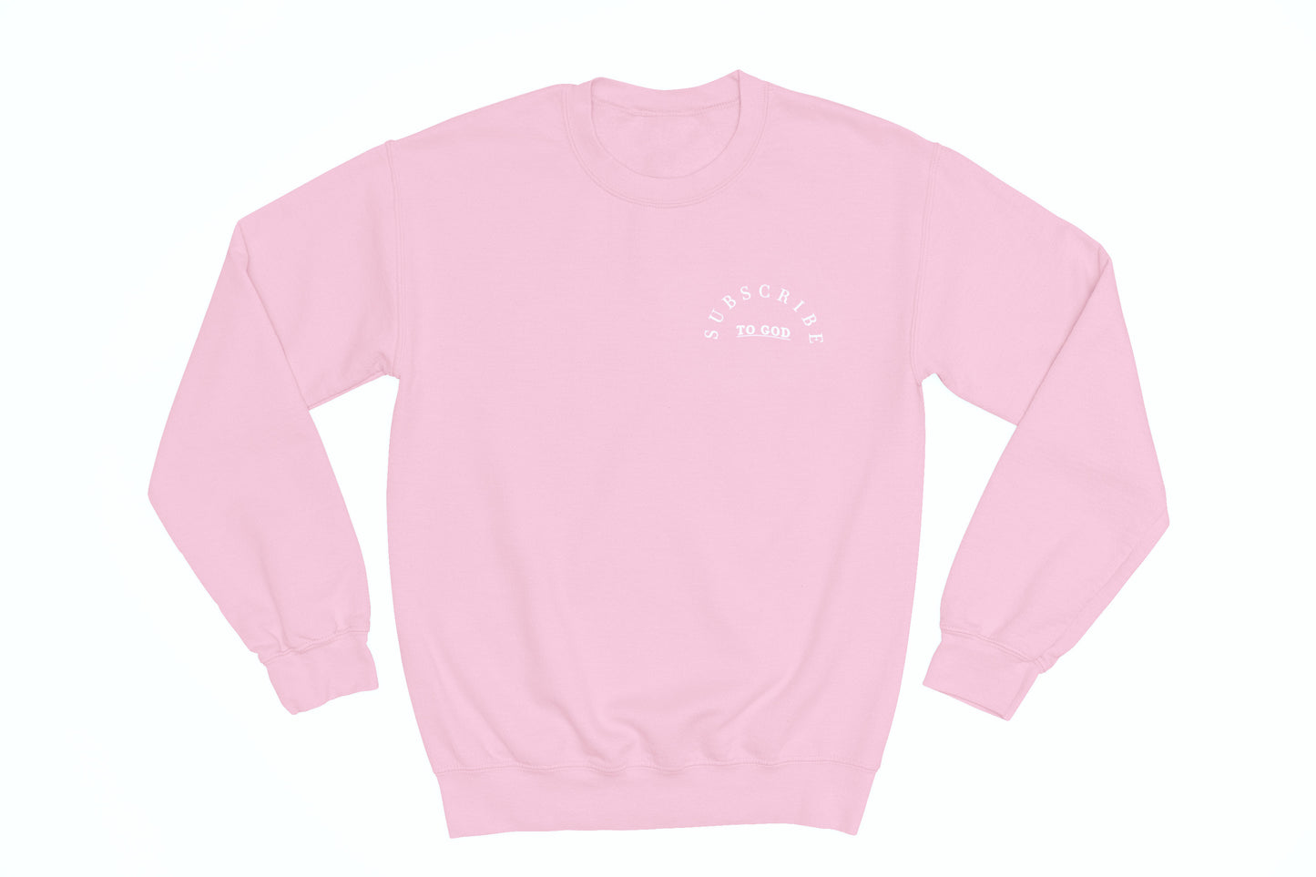 Spring Collection Subscribe To God White Arch Crewneck Sweatshirt