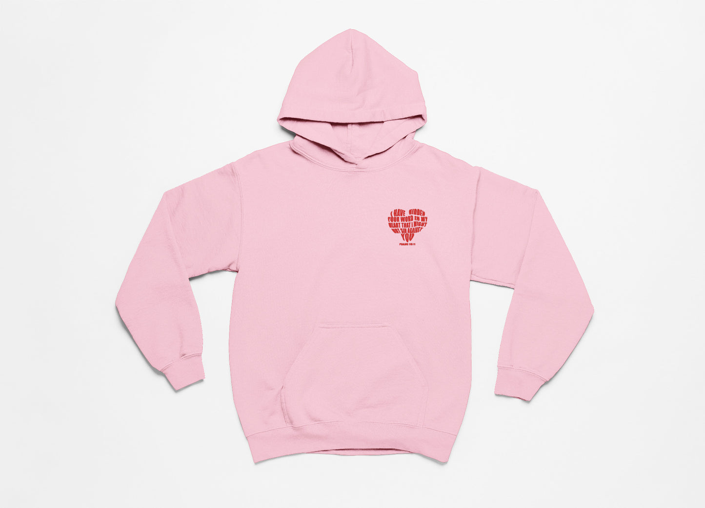 Spring Collection Psalms 119 Red Heart Hoodie