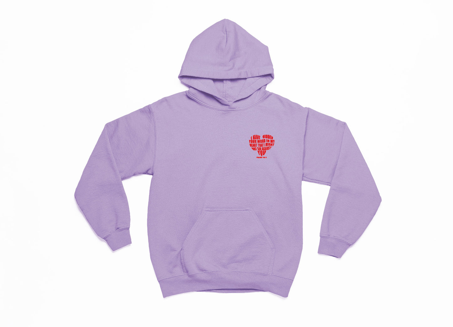 Spring Collection Psalms 119 Red Heart Hoodie