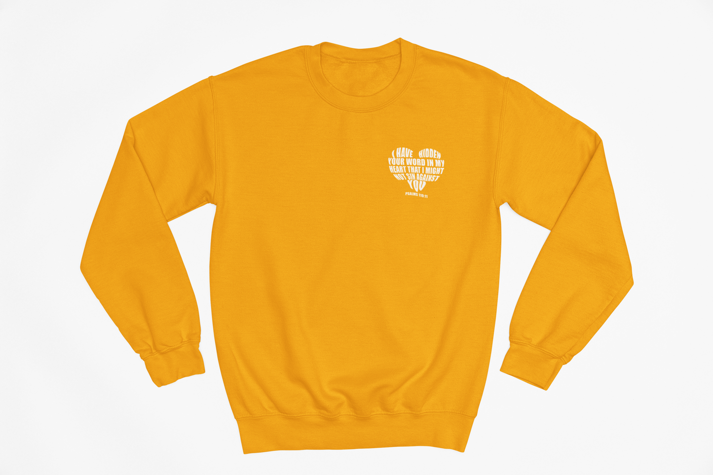 White Heart Psalms 119 Crewneck Sweatshirt