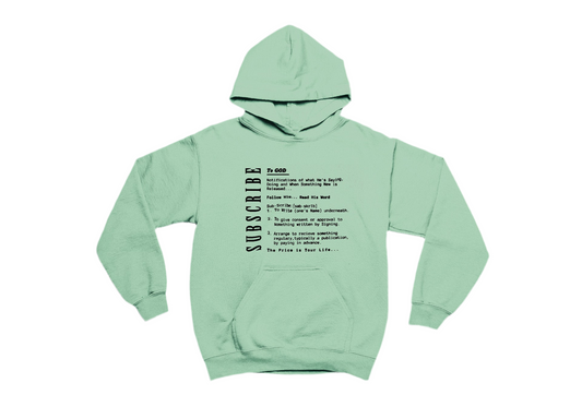 Spring Collection Subscribe To God Black Paragraph Hoodie