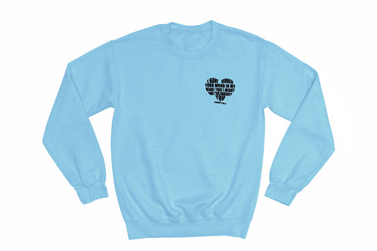 Spring Collection Psalms 119 Black Heart Crewneck Sweatshirt
