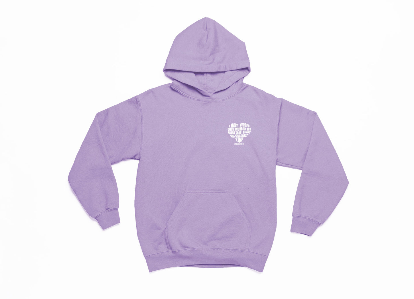 Spring Collection Psalms 119 White Heart Hoodie