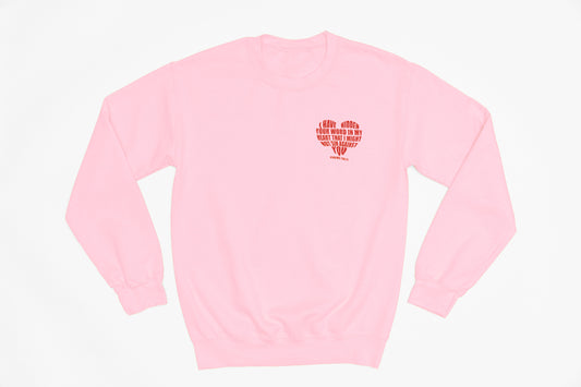 Spring Collection Psalms 119 Red Heart Crewneck Sweatshirt
