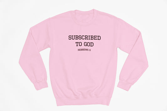 Spring Collection Black Subscribed To God Crewneck Sweatshirt