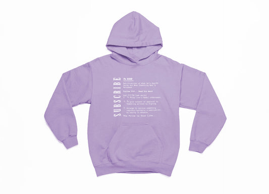 Spring Collection Subscribe To God White Paragraph Hoodie