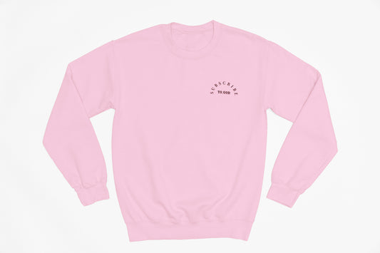 Spring Collection Subscribe To God Black Arch Crewneck Sweatshirt