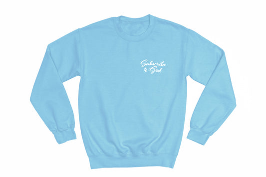 Spring Collection Pocket Size White Subscribe To God Crewneck Sweatshirt