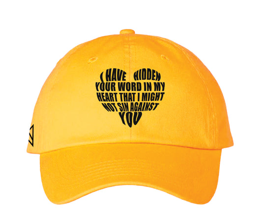 Gold Maldos Hat With Black Heart