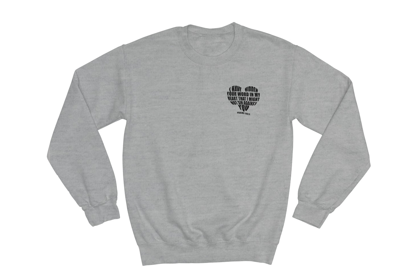 Black Heart Psalms 119 Crewneck Sweatshirt