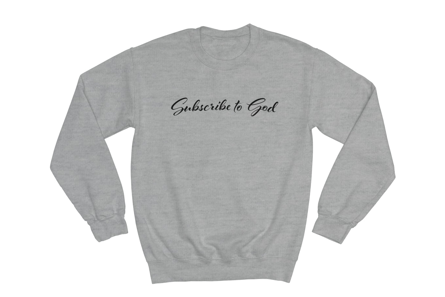 Black Subscribe To God Crewneck Sweatshirt