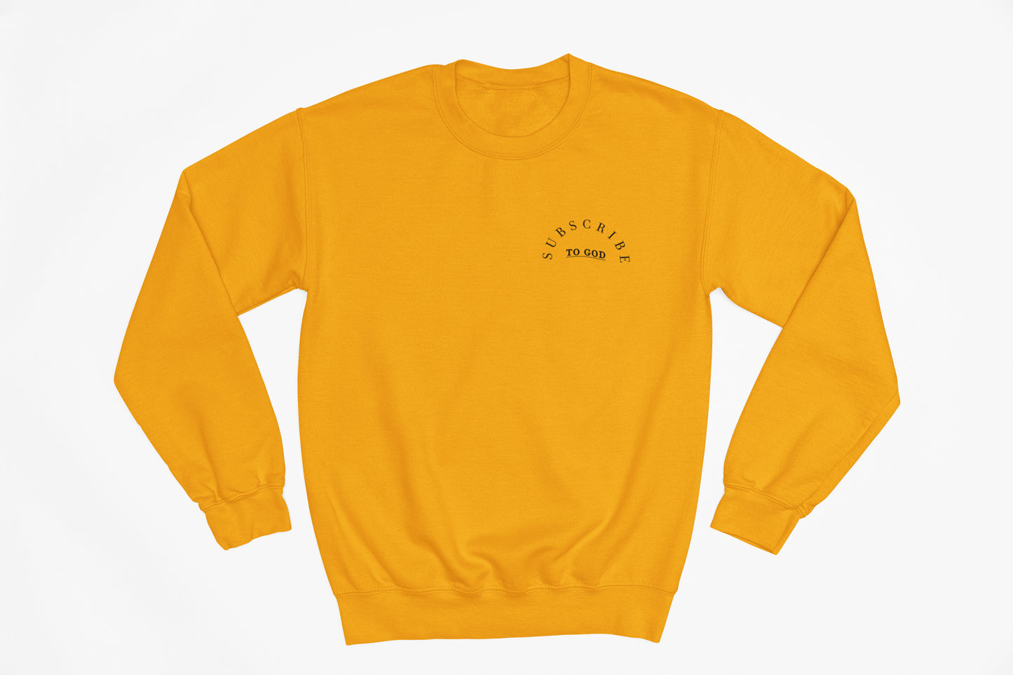 Black Subscribe To God Arch Crewneck Sweatshirt