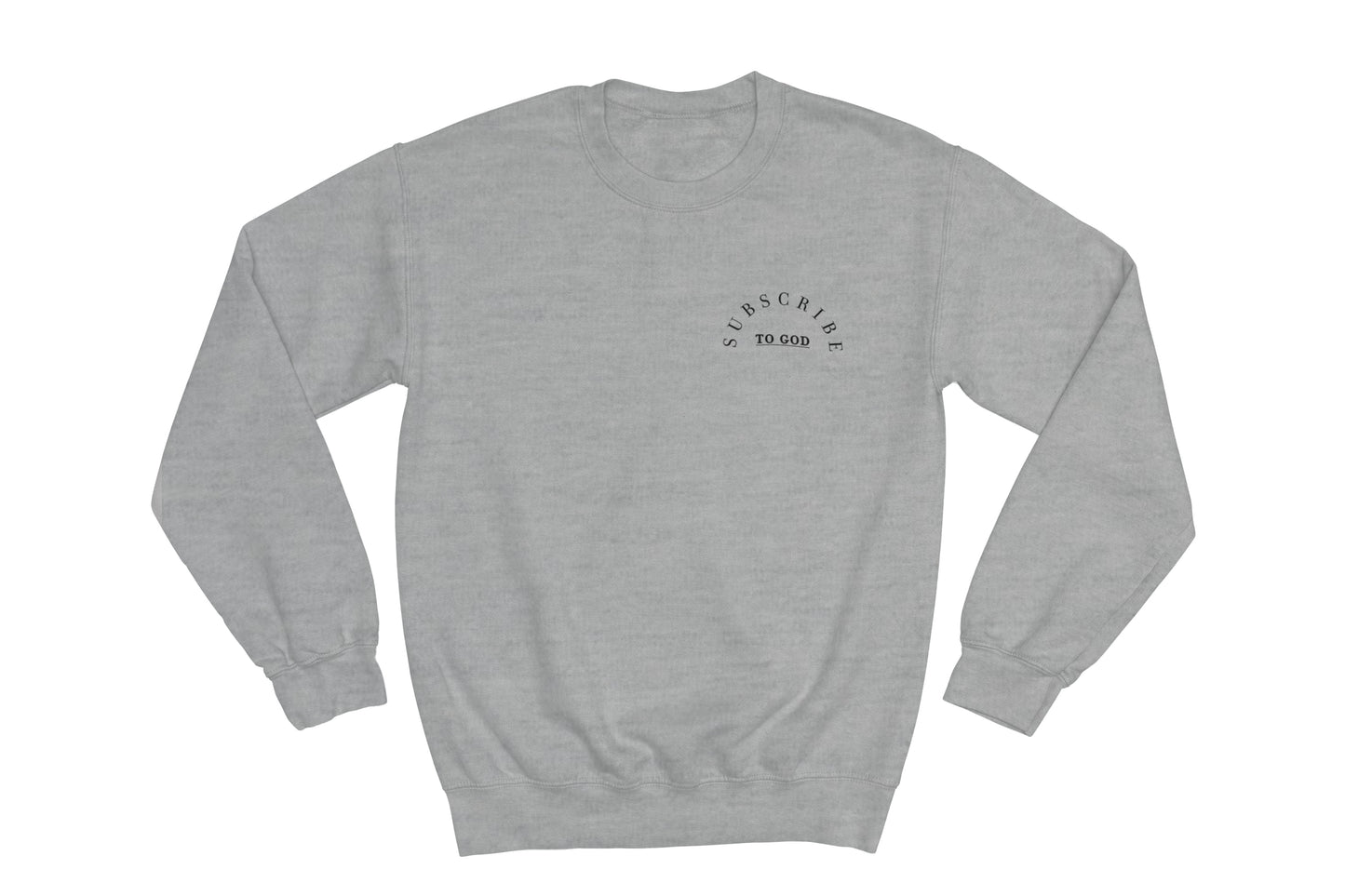 Black Subscribe To God Arch Crewneck Sweatshirt