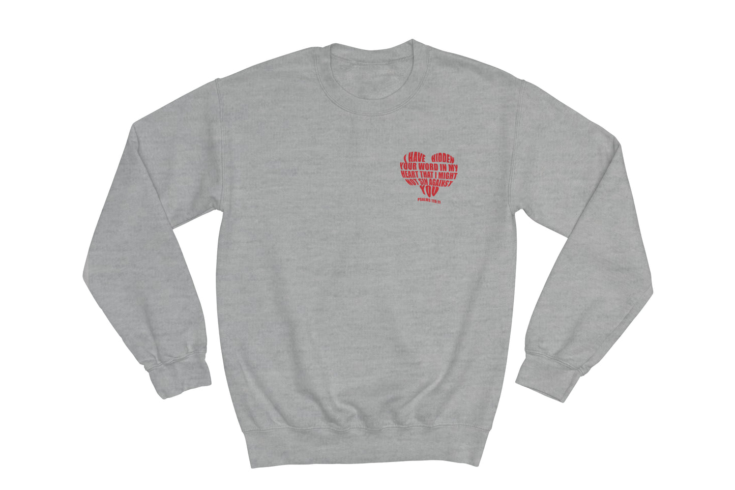 Red Heart Psalms 119 Crewneck Sweatshirt