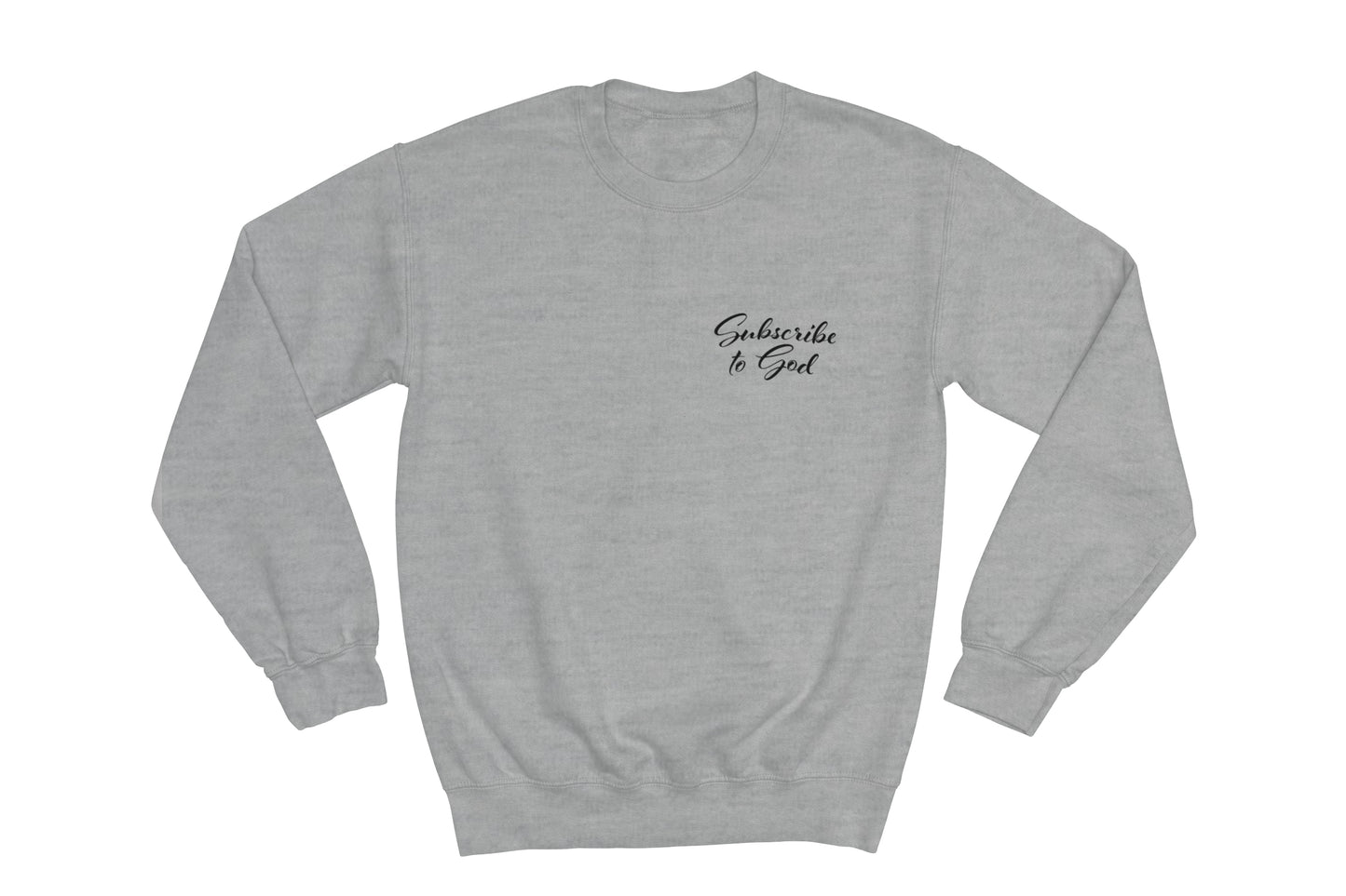 Black Pocket Size Subscribe To God Crewneck Sweatshirt