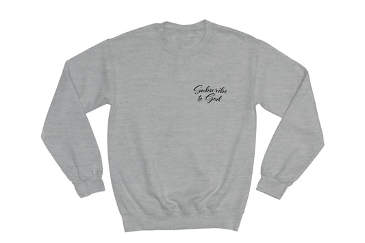 Black Pocket Size Subscribe To God Crewneck Sweatshirt