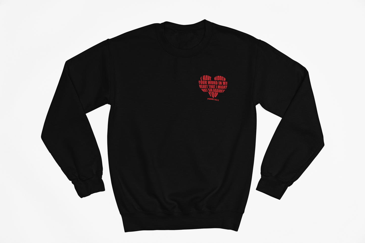 Red Heart Psalms 119 Crewneck Sweatshirt
