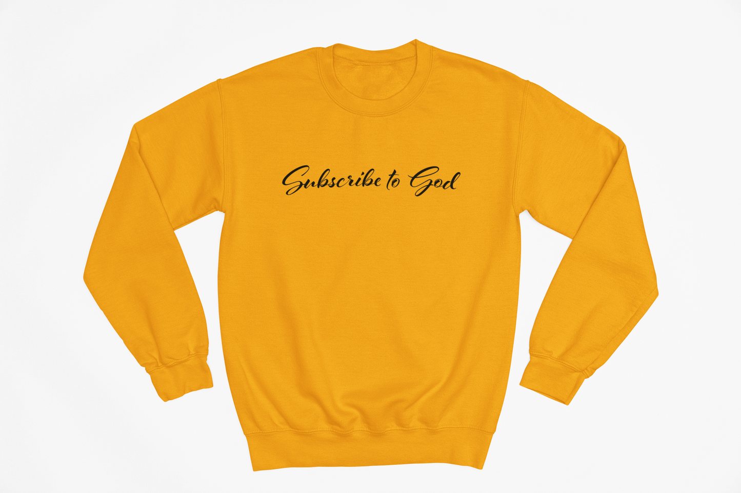 Black Subscribe To God Crewneck Sweatshirt