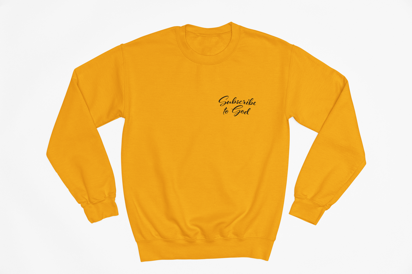 Black Pocket Size Subscribe To God Crewneck Sweatshirt