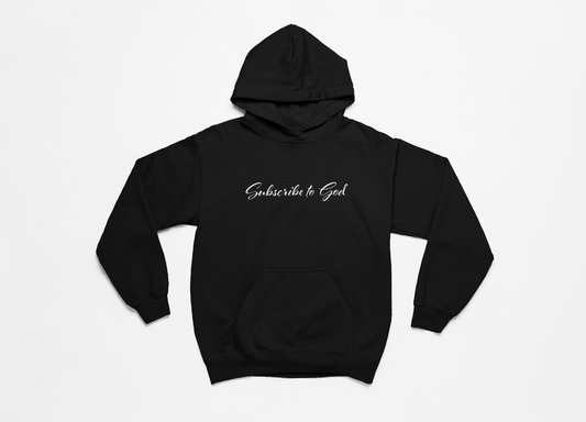 White Subscribe To God Hoodie