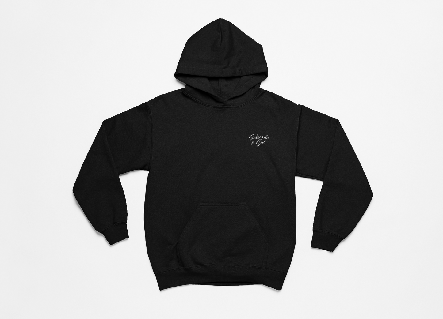 White Pocket Size Subscribe To God Hoodie