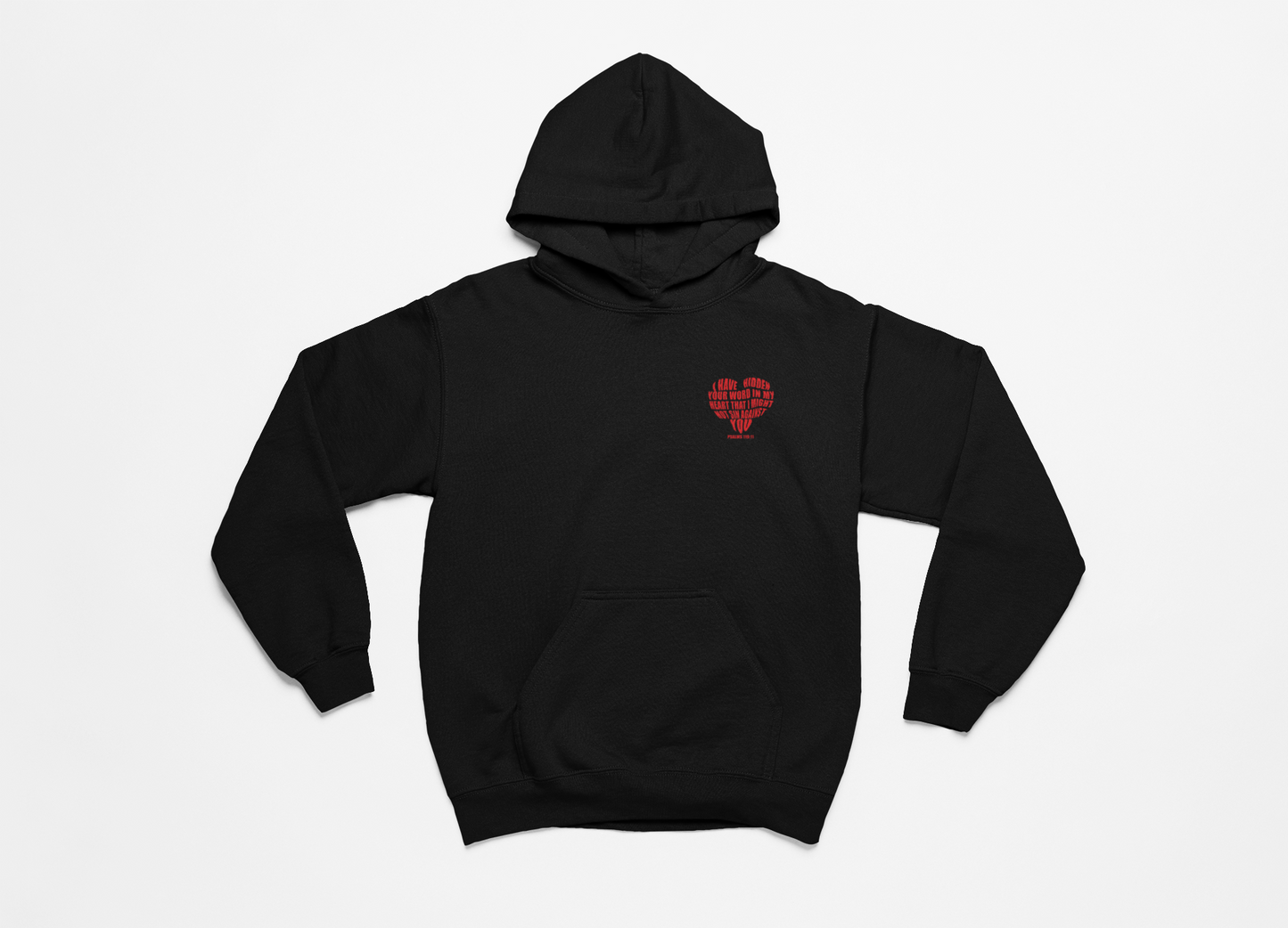 Red Heart Psalms 119 Hoodie