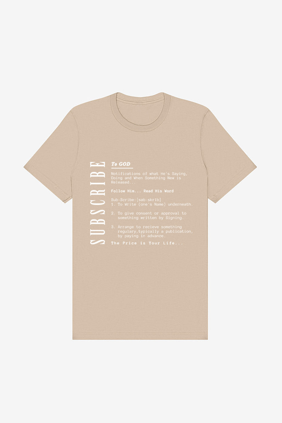 White Subscribe To God Paragraph